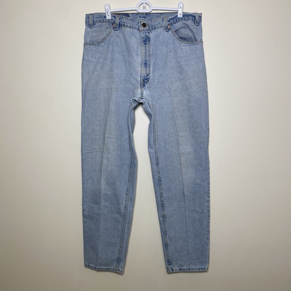 Vintage‎ Levi's 575 38x32 Orange Tab USA Made Light Wash 90s